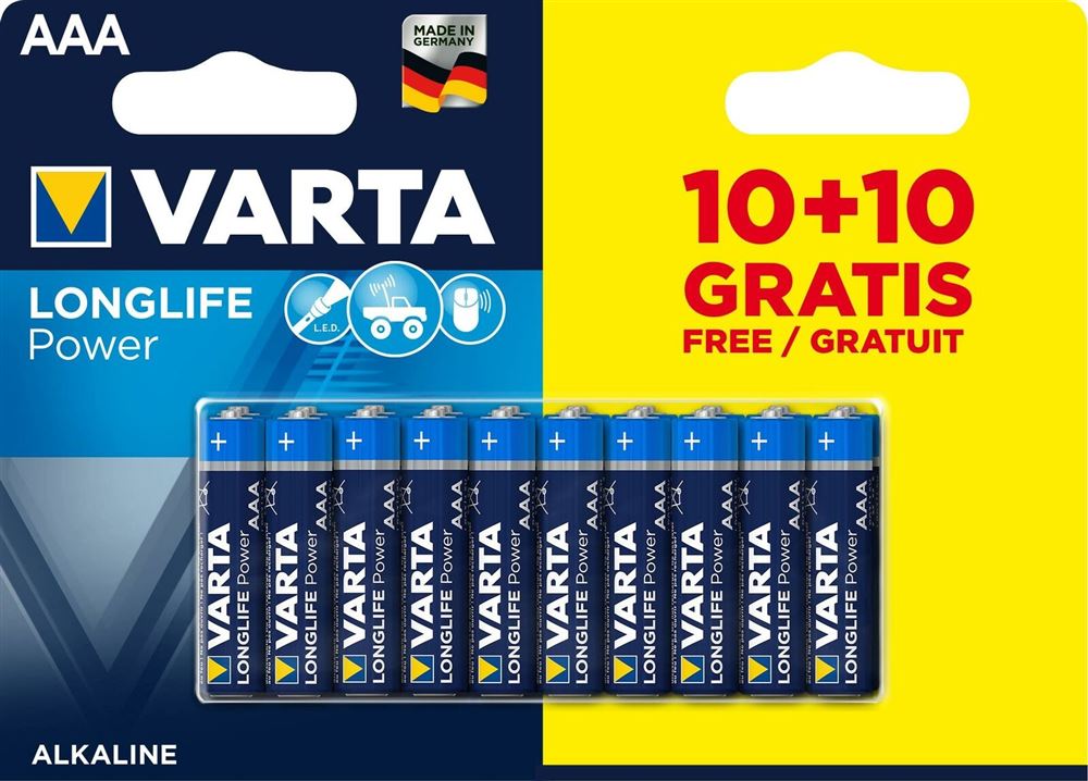 Pack De 20 Piles VARTA AAA