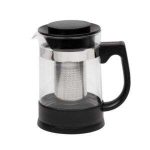 Théière En Verre RESTO 90512 - 950ML - Noir / Argent