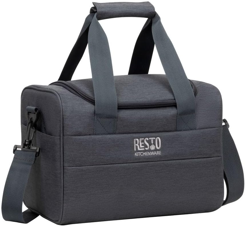 Sac Isotherme Avec bandoulière / Sac à lunch - 14L - Gris Noir