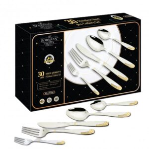 Ensemble De Couverts En Acier Inoxydable BOHMANN BP A30-GM - 30 Pièces