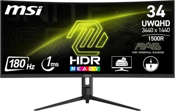 Écran PC gaming MSI MAG 342CQR E2 34" Incurvé 180 Hz UWQHD