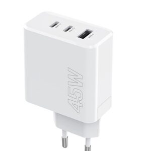 Chargeur Secteur MAXLIFE MXTC-07-45ACC PD QC, 2 Ports USB-C 1, Port USB - 45W - Blanc