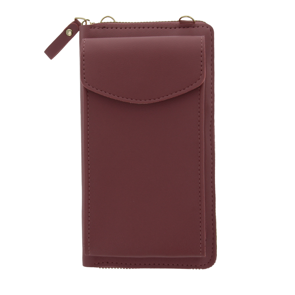 Sacoche XO Pour Téléphone TF En PU Avec Bandoulière - Rouge Brique