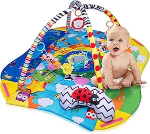Tapis Éducatif Anika Plus - Bleu / Jaune