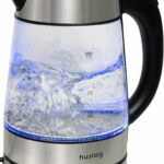 Bouilloire Électrique En Verre HUSLOG Ak-0537 - Argent / Noir