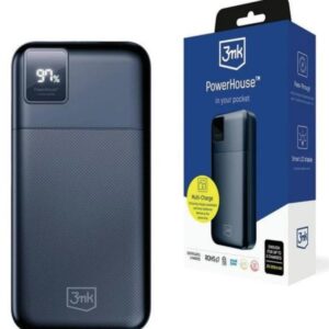 Chargeur Portable 3MK Power House 20.000mAh USB-C | 2 Ports USB-A QC 3.0 PD - Bleu