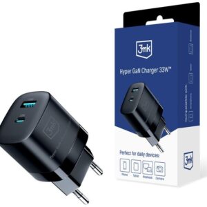 Chargeur 3MK Hyper Gan 33W - Noir