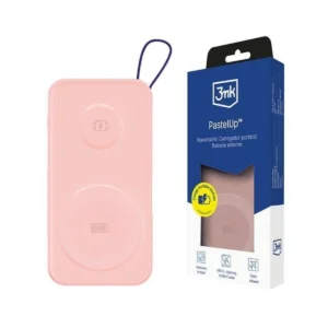 Powerbank 3Mk Pastelup Sans Fil Qi Magsafe, 10 000 mAh, 22.5W, USB-A / C - Rose