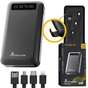 Batterie Externe Extralink EPB-083 10.000mAH, 5V, USB-C - Noire