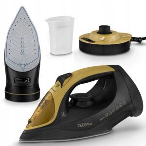 Fer À Repasser À Vapeur ZEEGMA Ironee - 2600W - 320ML - 2 En 1 - Noir / Or