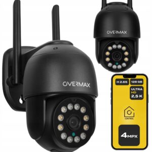 Caméra De Sécurité Extérieure SMART OVERMAX Camspot 4.95 Avec Détection De Mouvement Intelligente - Noire