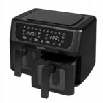 Friteuse À Air ZEEGMA - 9 Litres Sans Graisse, Double Friteuse, Grande Taille Xl, Deux Compartiments - Noir