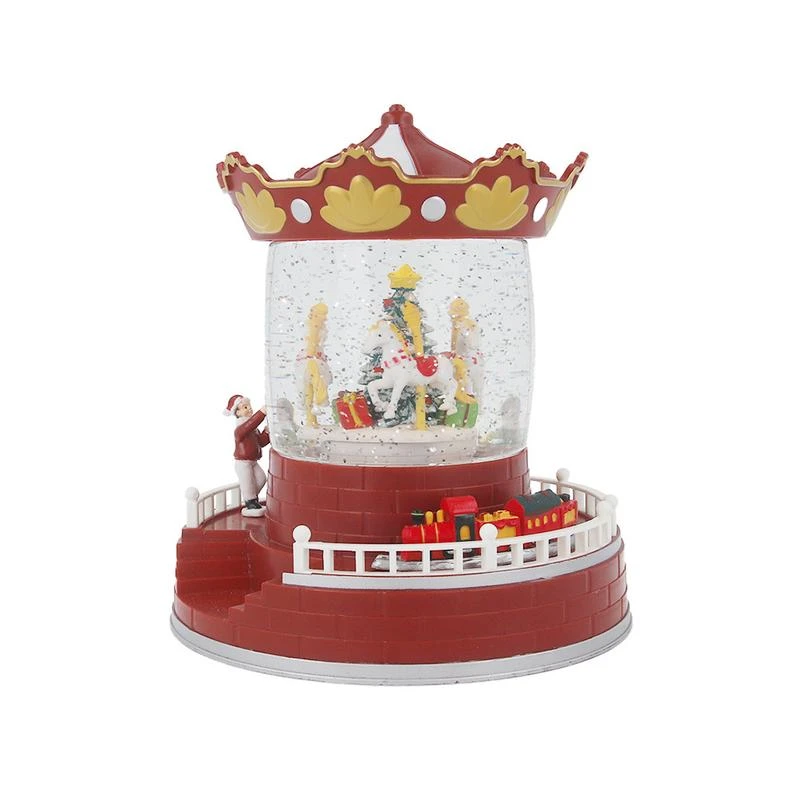 Boule De Neige De Noël Lanterne Carrousel FOREVER Light FLX-4