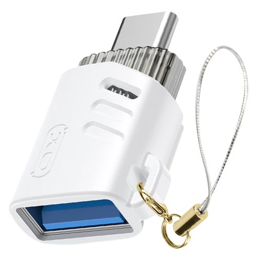 Adaptateur Compact XO OTG USB Femelle vers USB-C Mâle - Blanc