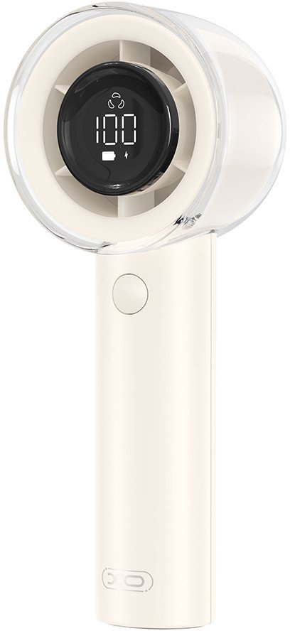 Ventilateur XO Avec Connexion USB Avec Écran - 13000 Tr/Min MF81 3000 mAh - Beige