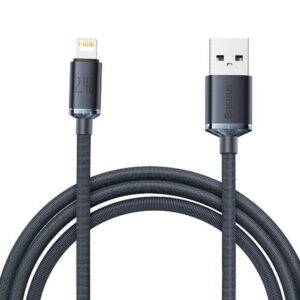 Câble BASEUS Crystal Shine USB-A Vers Lightning, 2M - Noir