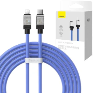 Câble BASEUS CoolPlay USB-C Vers Lightning 2M - 20W - Bleu