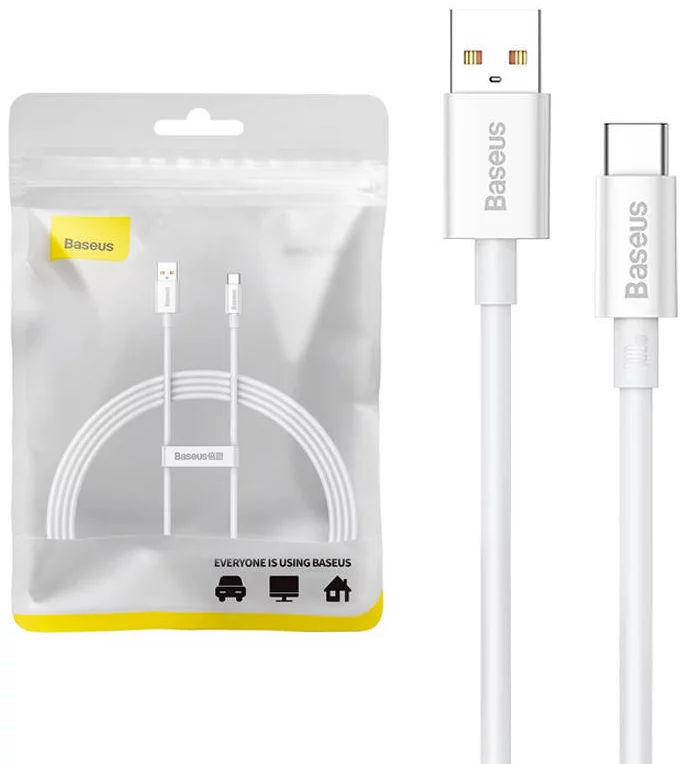 Câble BASEUS Superior 100W USB Vers USB-C 1,5M - Blanc