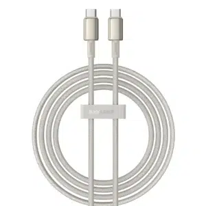 Câble BASEUS En Tungstène Plaqué Or Avec Connecteurs USB-C Vers USB-C 100 W 2M
