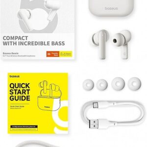Écouteurs Intra-Auriculaires Sans Fil BASEUS Bowie E17 Bluetooth - Blanc Stellaire