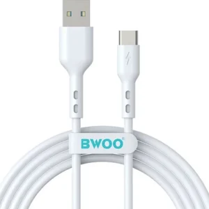 Câble USB BWOO BO-X172C - USB-C 1M - 3A - Blanc