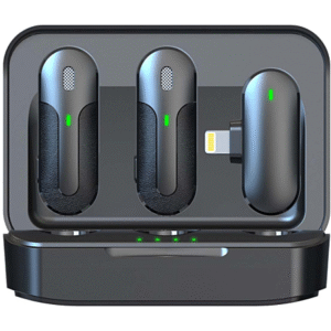 Microphone Sans Fil 2-En-1 DEVIA Séries Kintone M8-2-L Pour Smartphone Lightning - Noir