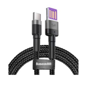 Câble De Charge Et Transfert BASEUS USB Vers USB-C Double Face - 5A - Noir