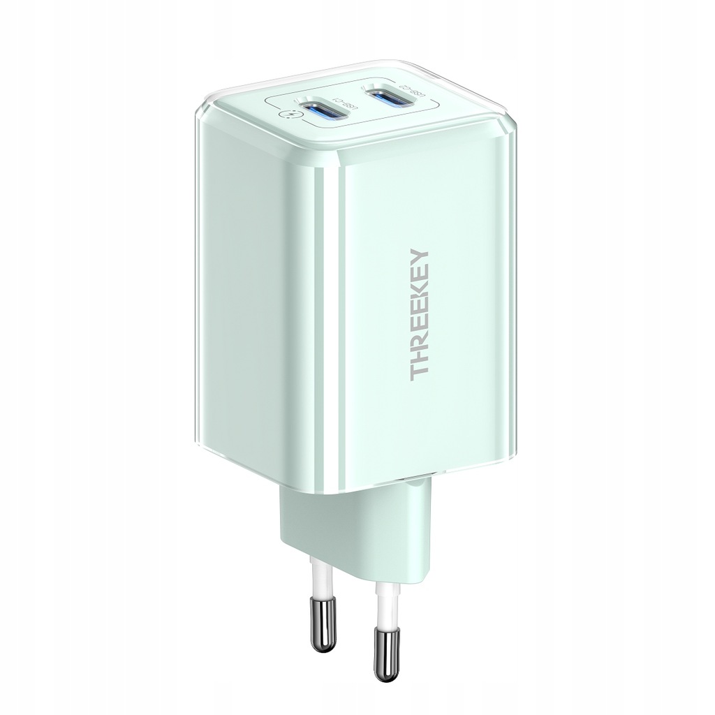 Chargeur Mural THREEKEY TK111 PD 35W 2X USB-C - Vert