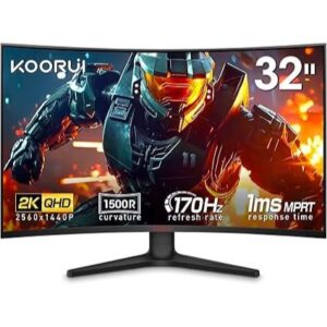 Moniteur Semi Pro Gaming KOORUI E32E6QC 32" Incurvé - Noir