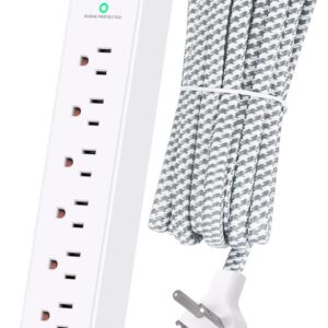 Multiprise MKC À 9 Prises Avec 2 Ports USB Et Interrupteur - Blanc
