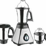 Mixeur-Broyeur PREETHI Steel 3 Pots, 550 Watts - Argent