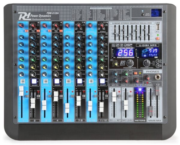 Console De Mixage Professionnelle Analogique DSP POWER DYNAMICS - PDM S1204 - 12 Canaux