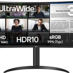 Ecran PC gaming LG UltraWide 34WR55QK-B 34" Incurvé 100 Hz WQHD