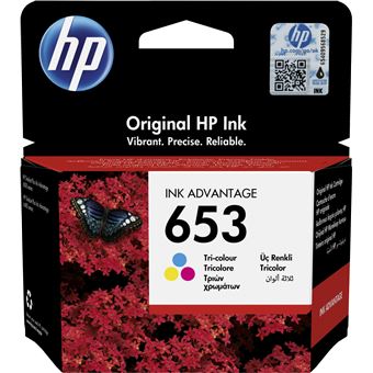 Cartouche D'Encre HP 653 Original 5ML - Couleur (Cyan, Magenta, Jaune)