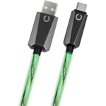 Câble KONIX LED USB 2.0 A vers USB-C 1.2M - Vert