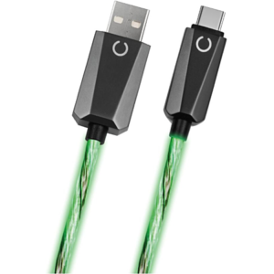 Câble KONIX LED USB 2.0 A vers USB-C 1.2M - Vert