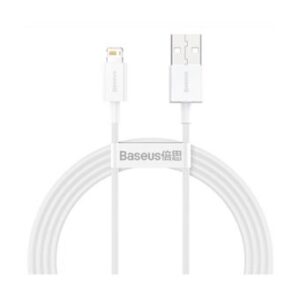 Câble De Charge Et Transfert Rapide BASEUS USB Vers Lightning - 2,4A - 1,5M Rapide - Blanc